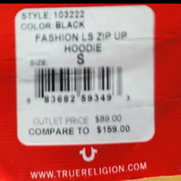 True Religion - Hoodie & Sweatpants (2-PC) - Black & Gold - NEW w/tags - Picture 7 of 11